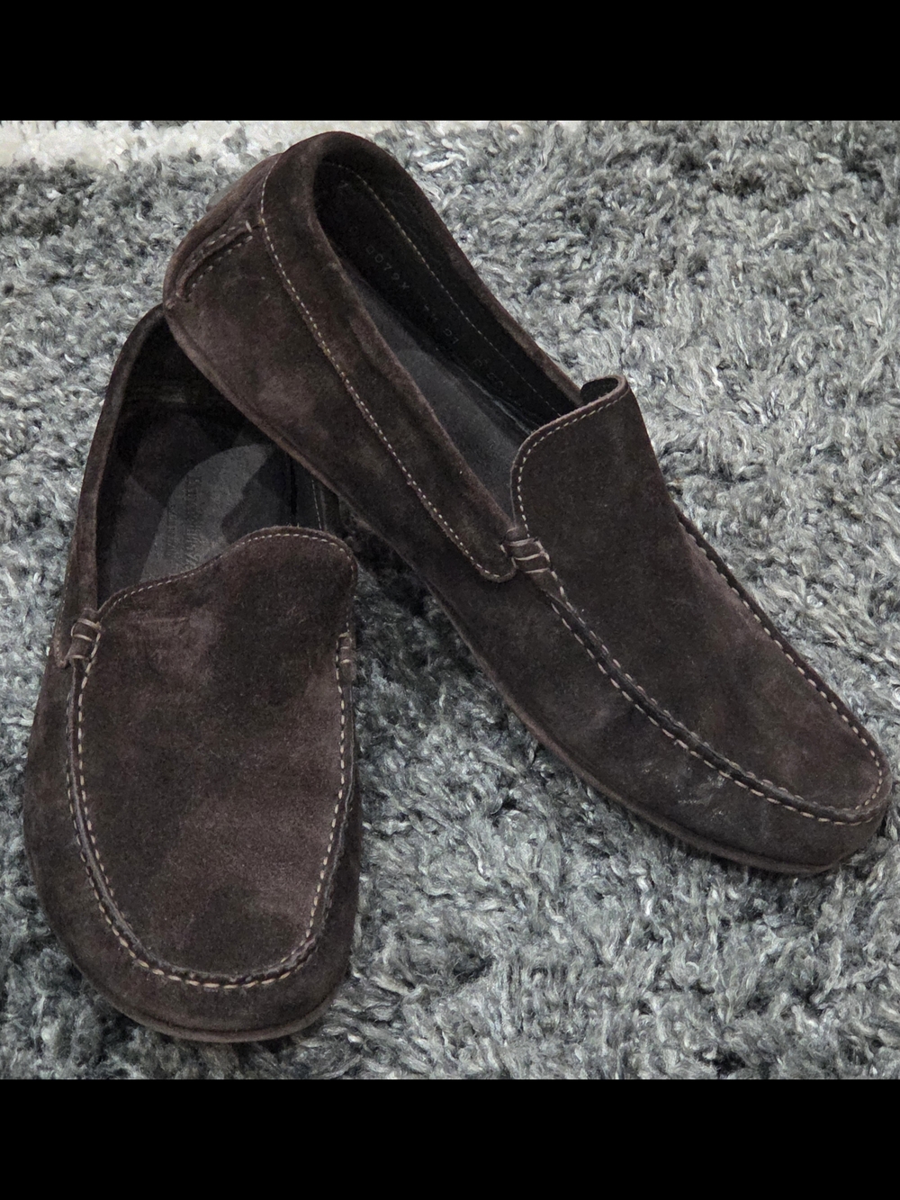 Ermengildo Zegna Men's Brown Suede Slip-On Loafers Size  7.5M